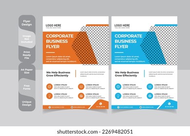 creative corporate abstract shape trendy flyer magazine leaflet design with creative abstract geometric shape template design
