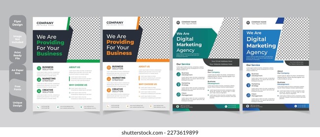 kreatives, abstraktes Design-Flyer für abstrakte Unternehmensformen, Broschüre Design mit abstraktem Design für geometrische Formen