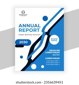 creative corporate annual report template design for data presentation