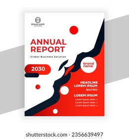 creative corporate annual report template design for data presentation