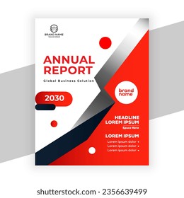 creative corporate annual report template design for data presentation