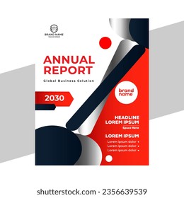 creative corporate annual report template design for data presentation