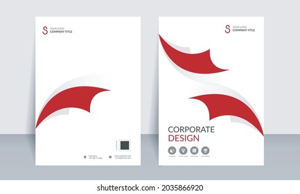 Creative corporate book cover template in A4, Annual report, Brochure, Business, Magazine, Flyer, Poster, Vector illustration artwork A4 size.