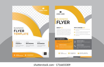 Creative corporate both page flyer template design