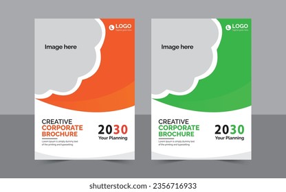 Creative Corporate Broschüre. Kann angepasst werden. Flyer, Geschäftsbericht, Banner, vollständig editierbar.