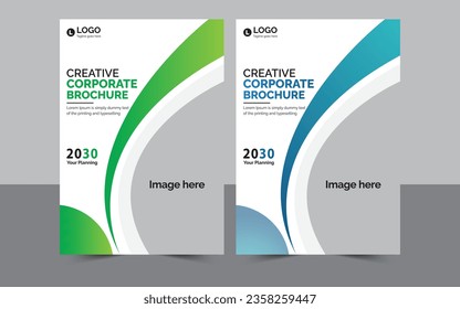 Folleto corporativo creativo. Se Puede Adaptar. Volante, Informe Anual, Cartel, Totalmente Editable.