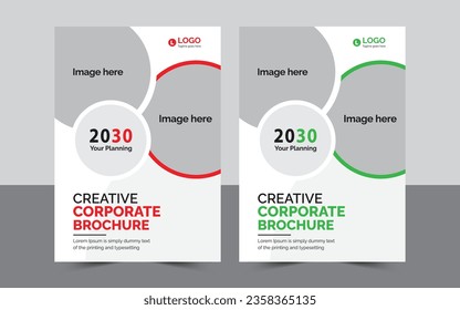 Folleto corporativo creativo. Se Puede Adaptar. Volante, Informe Anual, Cartel, Totalmente Editable.