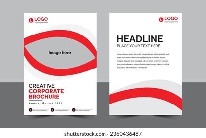 Creative Corporate Broschüre. Kann angepasst werden. Flyer, Geschäftsbericht, Banner, vollständig editierbar.