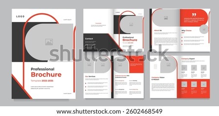 Creative Corporate Brochure Design Template with creative modern shapes, brochure design template