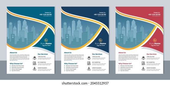 Creative Corporate Brochure Template Layout Design. It's Also Compatible With Brochure, Booklet, Flyer, Book Cover, Magazine Cover, Report Annual, Bifold, Leaflet. Fully Editable