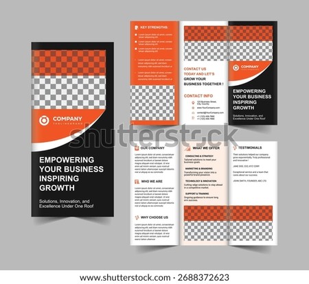 Creative Corporate Brochure Template Orange Geometric Style