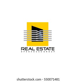 Creative Corporate Building Logo. Vector Design for Real Estate 