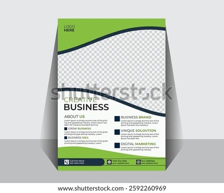 creative corporate business a4 flyer template, promotion, advertise, publication, annual report, poster, marketing, business proposal, promotion, advertise, publication, cover page, advertise.