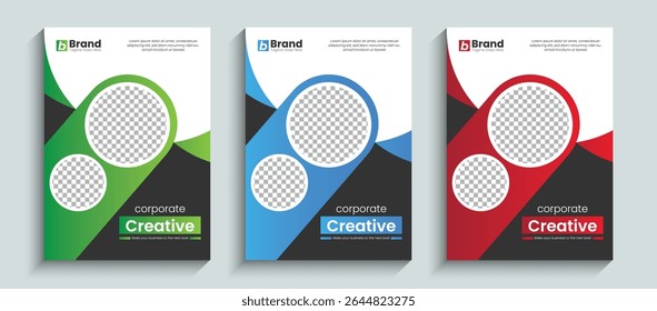Creative corporate business brochure or book cover design template in A4 size. Template design for brochure, book cover, annual report, catalog, flyer or booklet, poster, Leaflet, magazine layout.