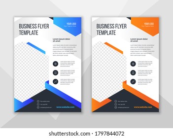 Creative corporate business brochure template. Corporate business flyer template.