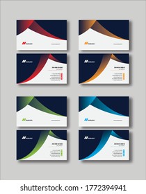 Creative Corporate Business Card With Color Vartiation