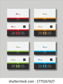 Creative corporate business card with color variation