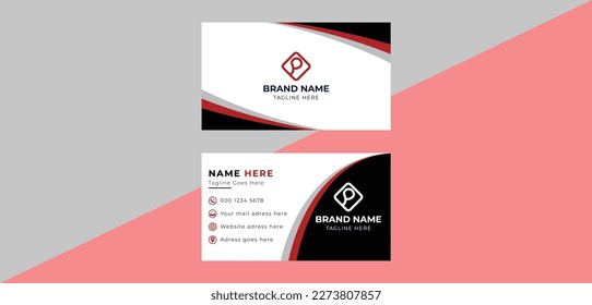 Creative Corporate Business Card Design Template Easy to use.