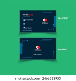 Creative corporate business card design vector template