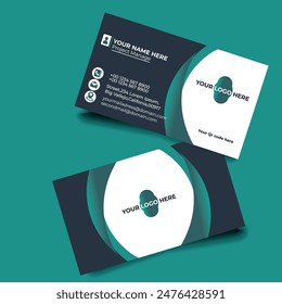 Creative corporate business card design,  editable vector, print ready