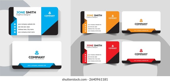 Creative Corporate Business Card Template for Branding and Presentation