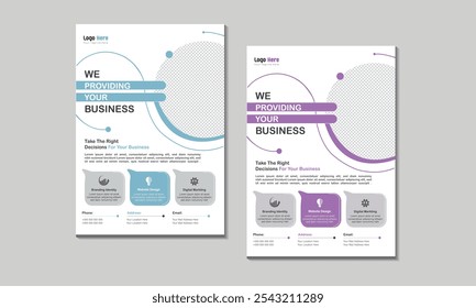 Diseño creativo de Plantilla de folleto de conferencia Corporativa y de negocios, folleto de negocios abstracto, diseño de Plantilla de Vector. Diseño de folleto, portada, informe anual, cartel, folleto Plantilla	