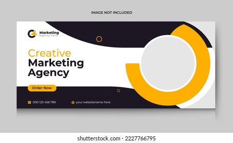 Creative corporate business digital agency for social media facebook cover or web banner template.