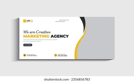 Creative corporate business digital agency for social media post cover banner template