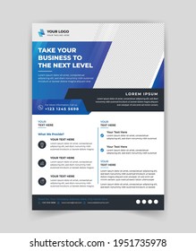 Creative corporate business Flyer A4 template. For a report and brochure design, flyer, leaflets decoration for printing and presentation