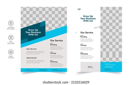 Creative Corporate and Business Flyer, Brochure Template Design. Business Flyer, Corporate Flyer Abstract Colorful concepts. perfect for creative professional business.