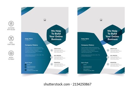 Creative Corporate and Business Flyer, Brochure Template Design. Business Flyer, Corporate Flyer Abstract Colorful concepts. perfect for creative professional business.