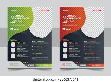 Creative Corporate and Business Flyer Brochure Template Design, abstract business flyer, Business Conference brochure flyer design layout template in A4 size, with nice background, vector eps10