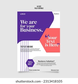 Creative Corporate Business Flyer Brochure Template Design, abstract business flyer, vector template design. Brochure design, cover, annual report, poster, flyer design vector.