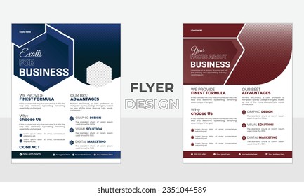 Creative corporate business flyer brochure template design, Abstract business flyer, Brochure design, Cover design, Poster, Marketing agency flyer design.