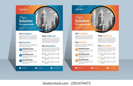 Creative corporate business flyer brochure template design, flyer layout, business flyer, Brochure design, Cover design, Poster, Marketing agency flyer design. vector template in A4 size page