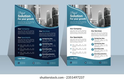 Creative corporate business flyer brochure template design, flyer layout, business flyer, Brochure design, Cover design, Poster, Marketing agency flyer design. vector template in A4 size page