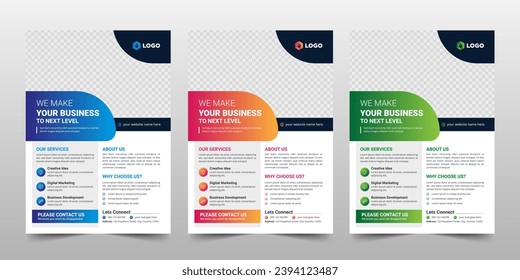 Creative Corporate Business Flyer Brochure Template Design, abstract business flyer, vector template design. Brochure design, cover, annual report, poster, flyer