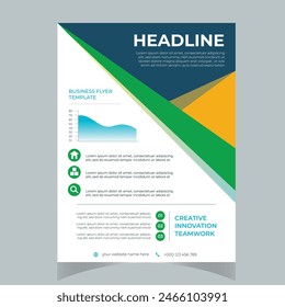 Creative Corporate  Business Flyer Brochure Template Design, abstract business flyer, vector template design. Brochure design, cover, annual report, poster, flyer