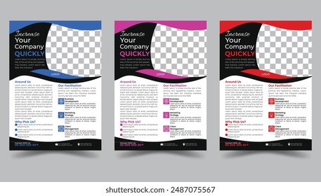 Creative, Corporate, Business Flyer Brochure Template Design, abstract business flyer, vector template design. Brochure design, cover, annual report, poster, flyer