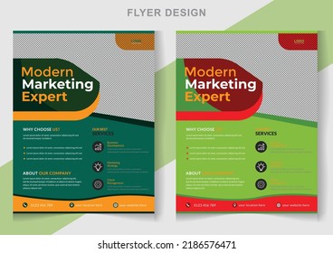 Creative Corporate business flyer design and digital marketing agency cover template