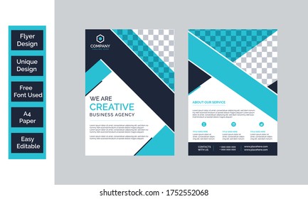 creative  corporate business flyer  template design modern and creative  flyer in A4 size page with colorful design