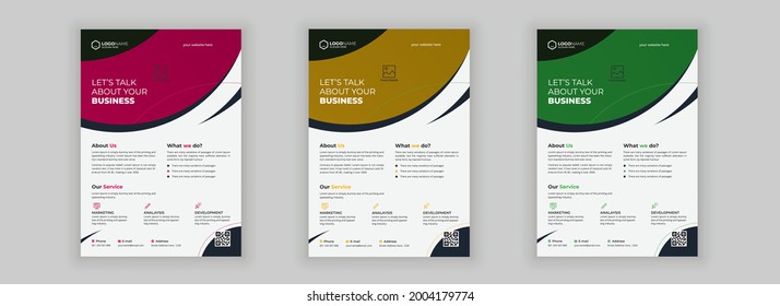 Modernes Corporate Digital Marketing Agentur Flyer Design mit sauberem Design