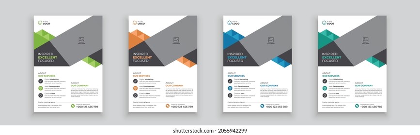 Creative Corporate business flyer template with clean design. Brochure design, cover modern layout, annual report, poster, flyer in A4 with clean design for market with light background