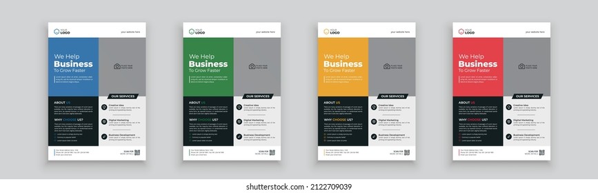 Creative Corporate business flyer template with clean design. Brochure design, cover modern layout, annual report, poster, flyer