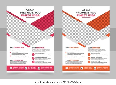 Creative Corporate and Business Flyer Template Design, abstrakter Business Flyer, Broschürendesign. Flyer Business-Trenddesign im Corporate-Stil, Vektordesign