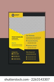 Creative Corporate Business Flyer Template Simple and clean A4 Size with Bleed Vector design