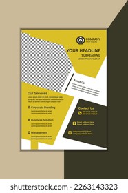 Creative Corporate Business Flyer Template Simple and clean A4 Size with Bleed Vector design