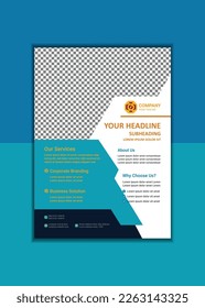 Creative Corporate Business Flyer Template Simple and clean A4 Size with Bleed Vector design