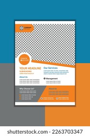 Creative Corporate Business Flyer Template Simple and clean A4 Size with Bleed Vector design