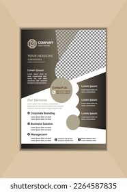 Creative Corporate Business Flyer Template Simple and clean A4 Size with Bleed Vector design